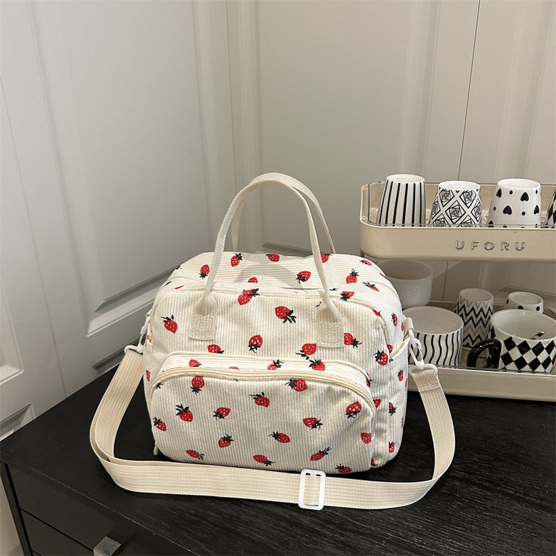 WoPlayful Strawberry Print Crossbody Bag Stornfield