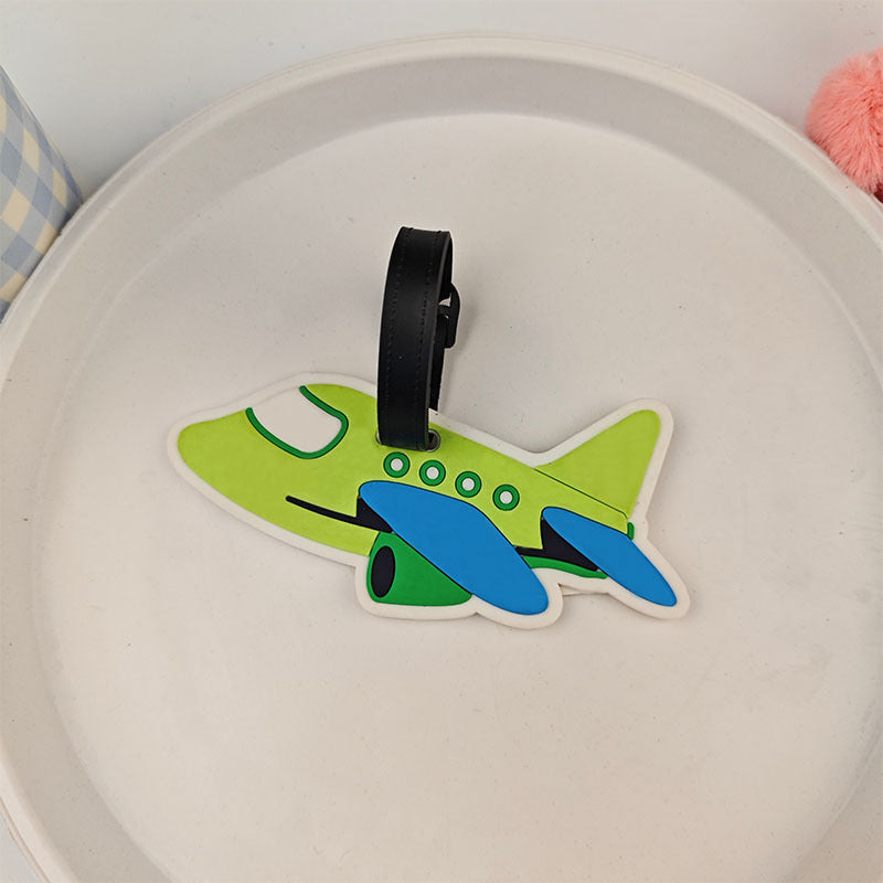 playful silicone airplane luggage tag with adjustable buckle strap Stornfield