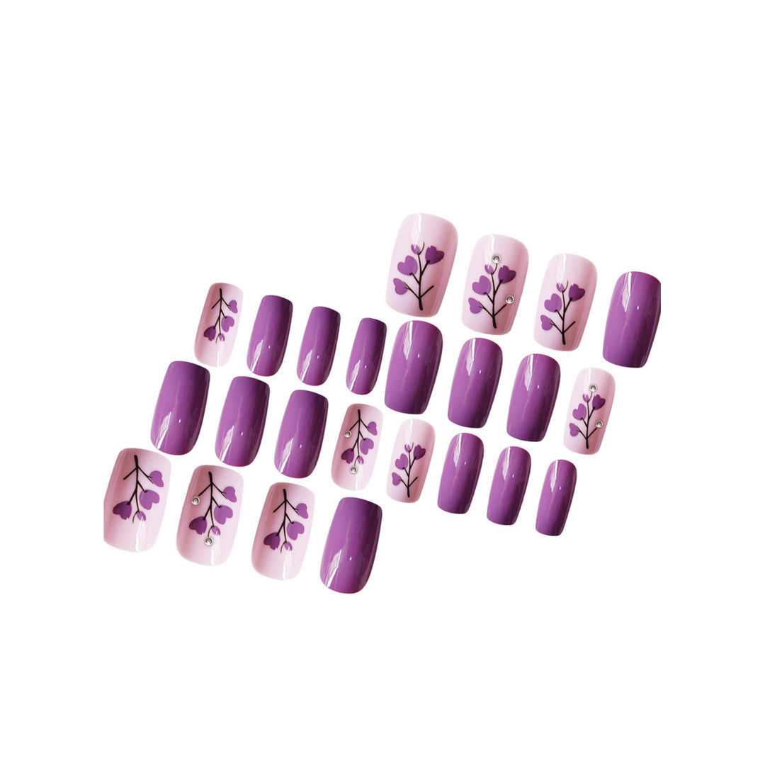 Floral Print Press-On Nail Art Stornfield