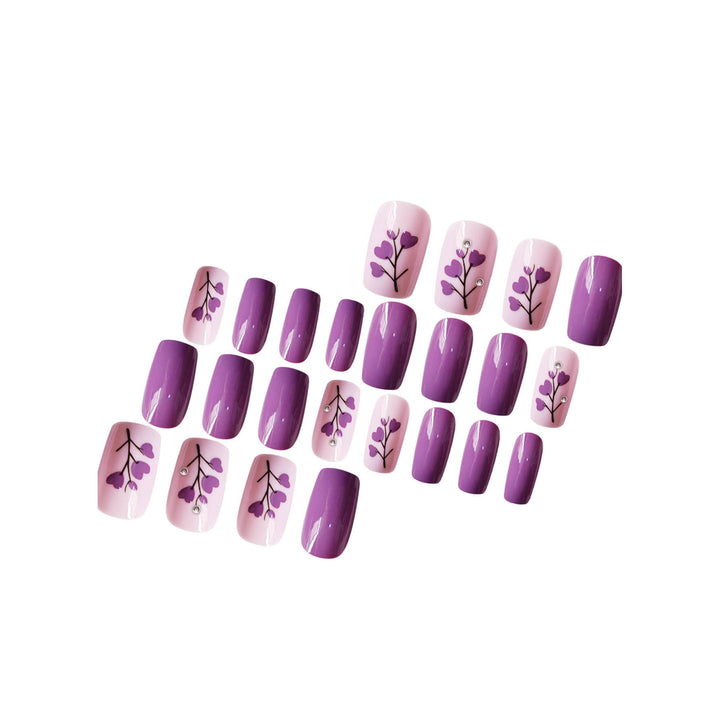 Floral Print Press-On Nail Art Stornfield