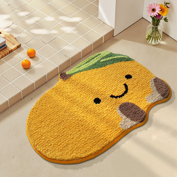 Decorative Lemon Shaped Rug for Home Decor