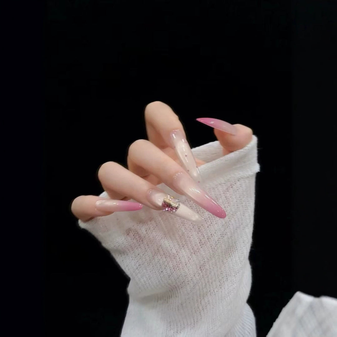 Stiletto Nail Art Extensions with Elegant Design