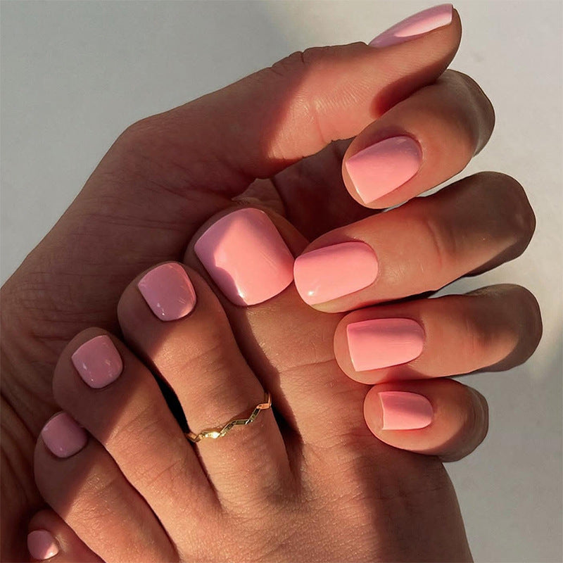 Artificial nail set with elegant finish and caring properties Stornfield