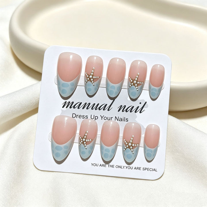 Nautical-Themed Decorative Press-On Nail Tips Stornfield