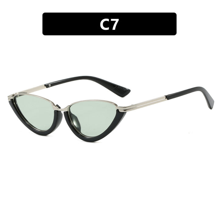 Women futuristic Cat-Eye sunglasses with golden accents Stornfield