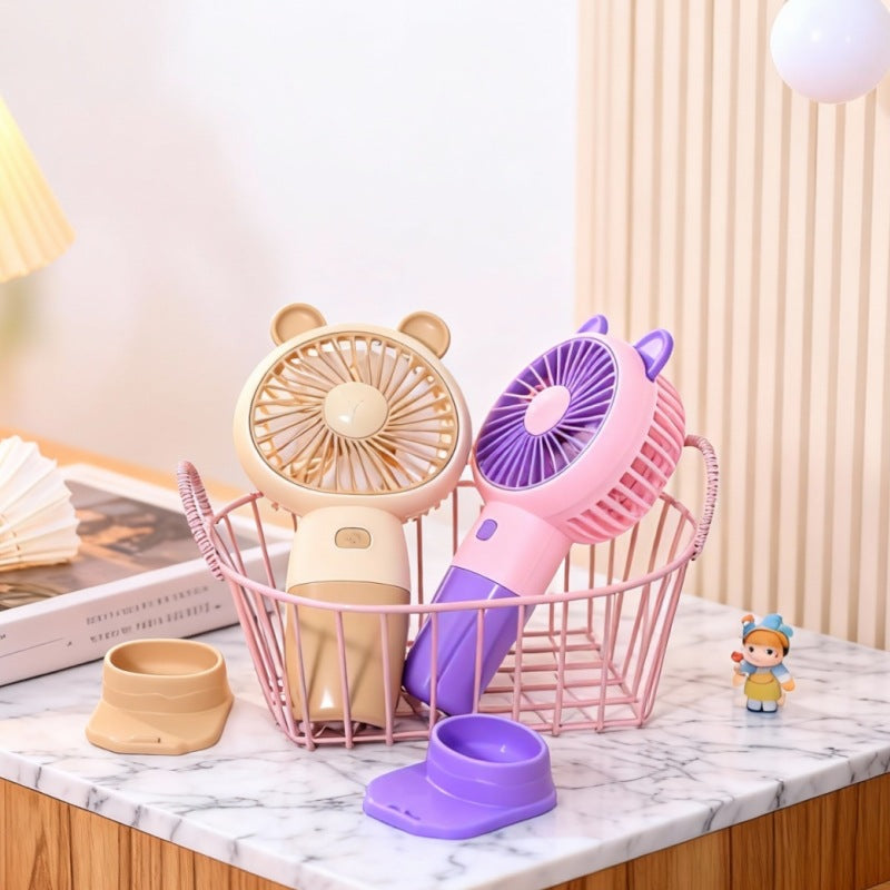 Women Portable Hand Fan in Cute Bear Design Stornfield