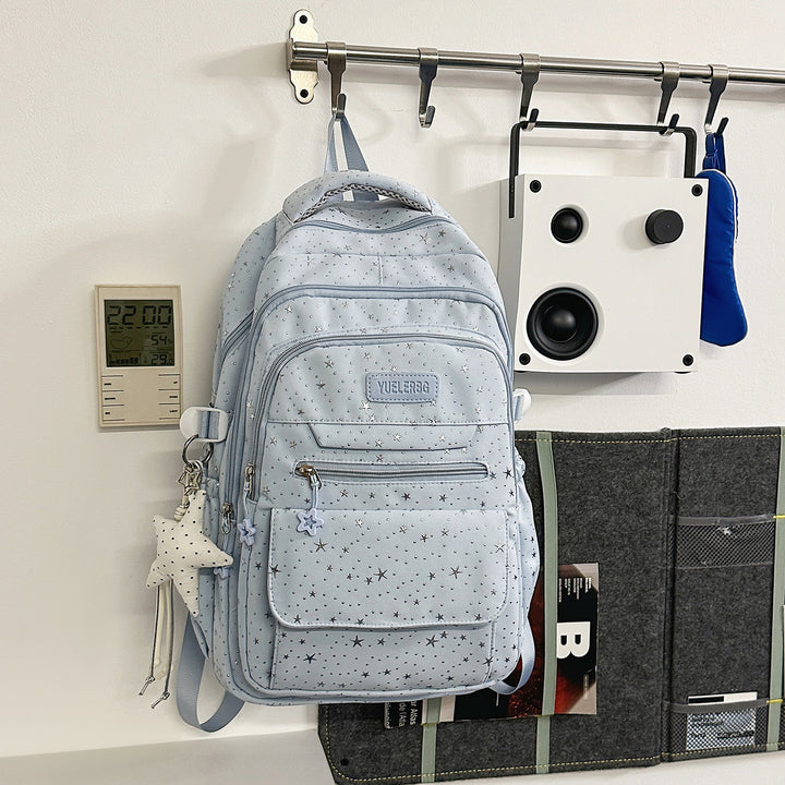 Star-Patterned Backpack with Multiple Compartments Stornfield