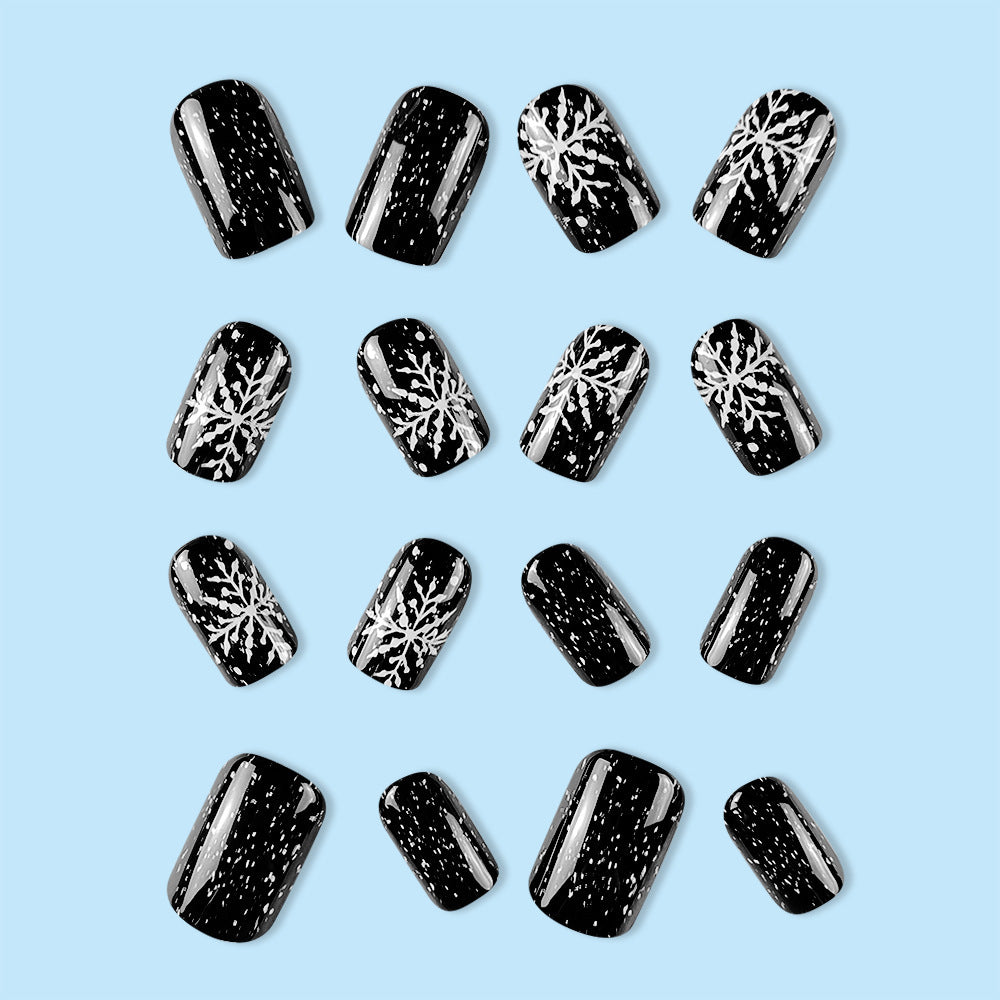 Elegant Black Glitter Nail Art Stornfield