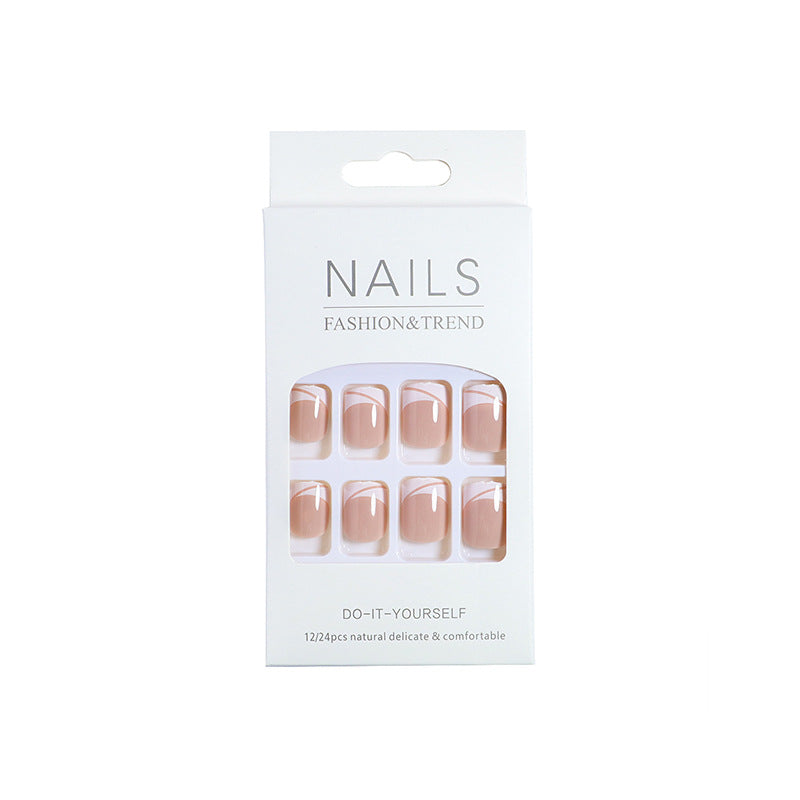 Elegant French Tip Press-On Nails Stornfield