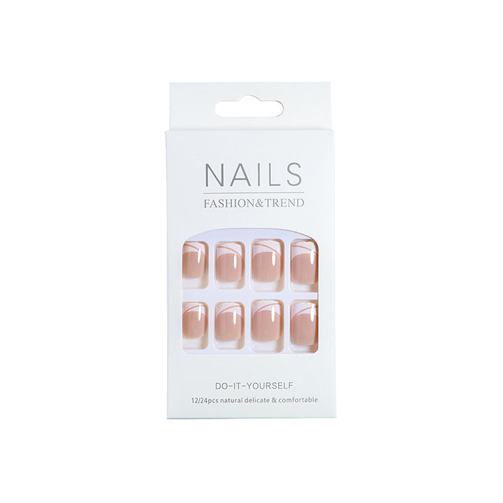 Elegant French Tip Press-On Nails Stornfield