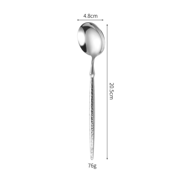 Elegant soup spoon with structured handle Stornfield