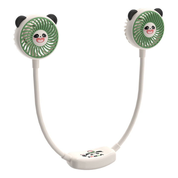 Women Portable Anime Fan with Dual Panda Design Stornfield
