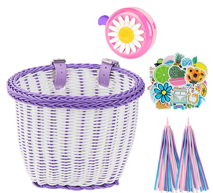 Decorative Woven Bicycle Storage Basket Stornfield