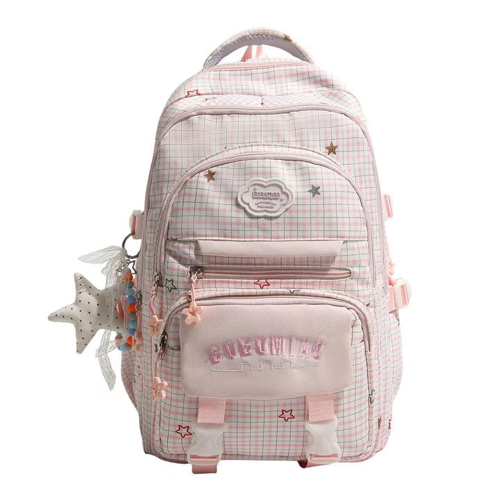 Multi-Pocket Star-Embellished Backpack Stornfield