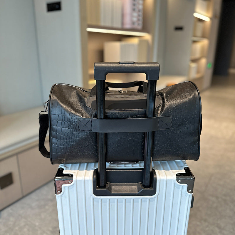 Elegant Travel Bag Made of Durable Artificial Leather with Crocodile Pattern Stornfield