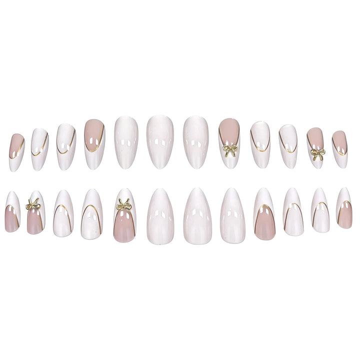 Elegant Stiletto Nail Art Extensions with Decorative Bow Stornfield