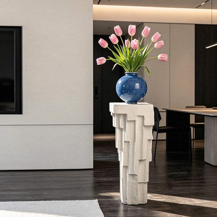Sculptural Geometric Side Table