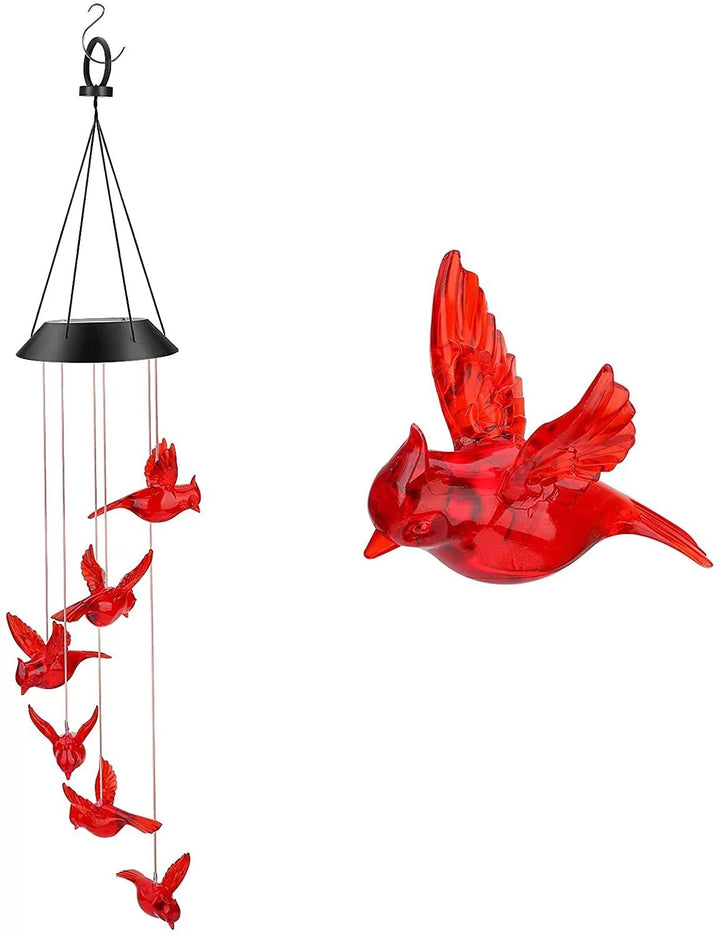 LED Solar Butterfly Wind Chime Garden Hanging Light Stornfield