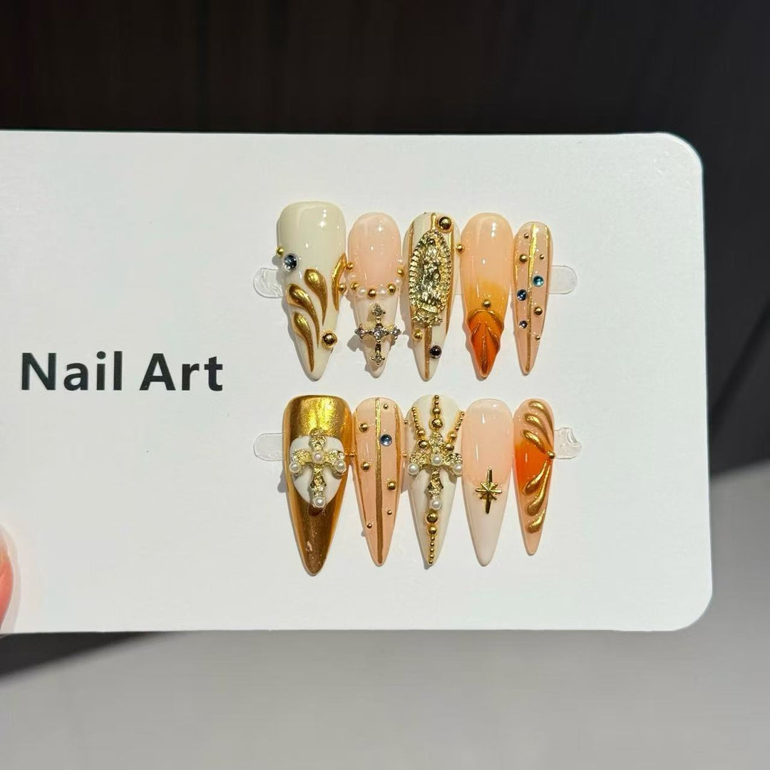 Glamorous Decorative Stiletto Press-On Nail Art Set