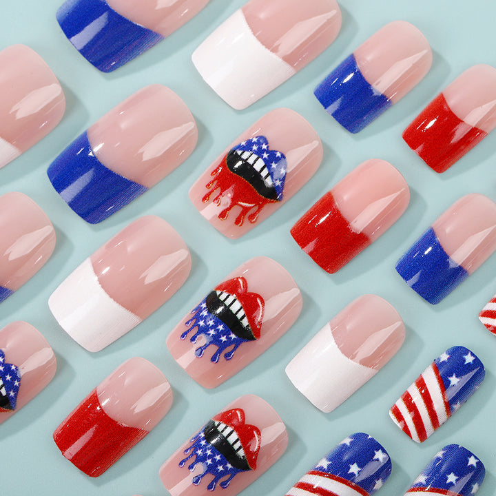 Patriotic style artificial nails Stornfield