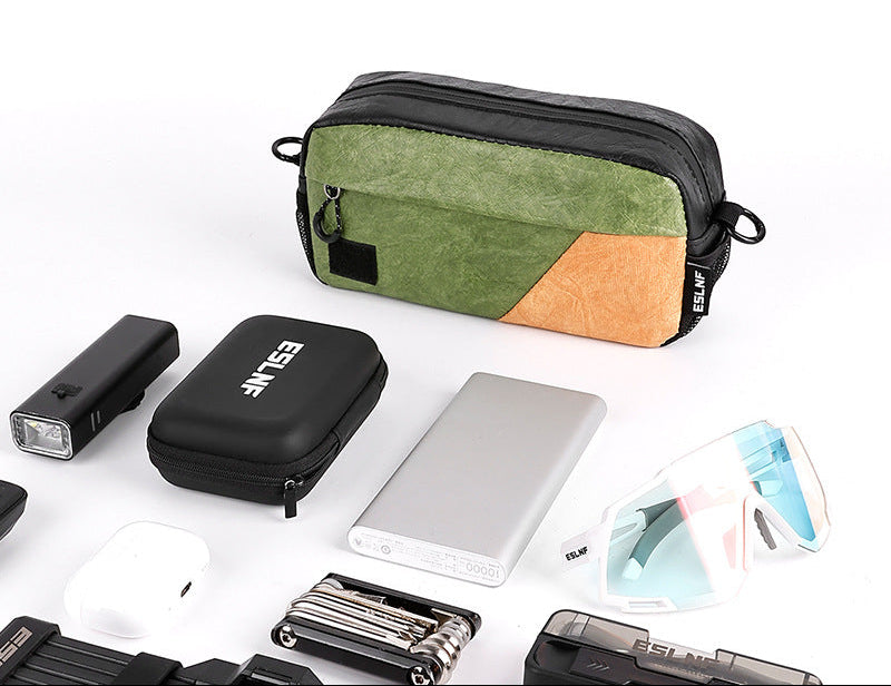 compact waterproof bicycle handlebar organizer pouch with multi-compartment storage and detachable strap Stornfield