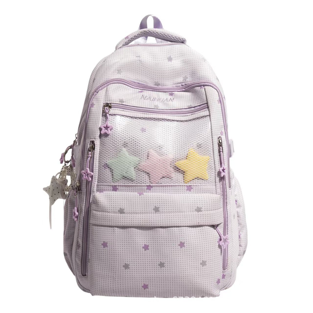 Star-Motif Multi-Pocket Backpack Stornfield