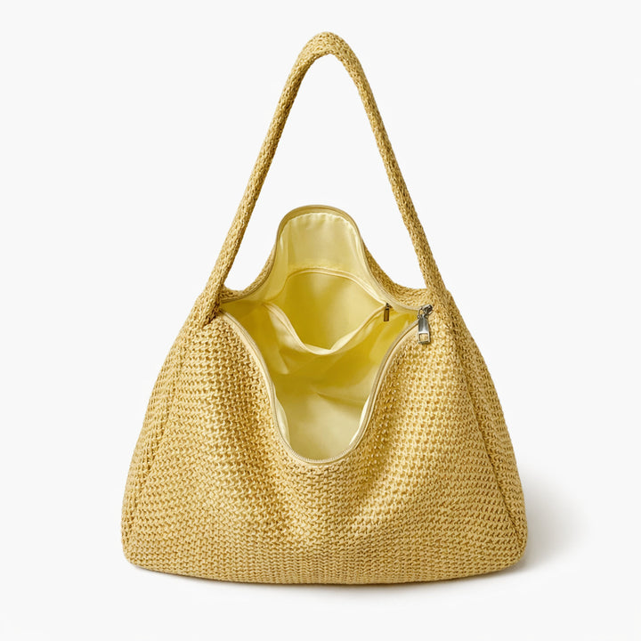 Spacious Handcrafted Knit Shoulder Bag