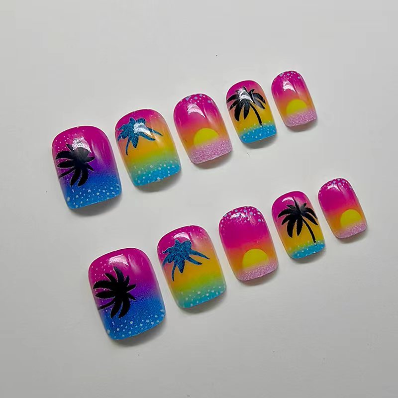 Tropical design artificial nails Stornfield
