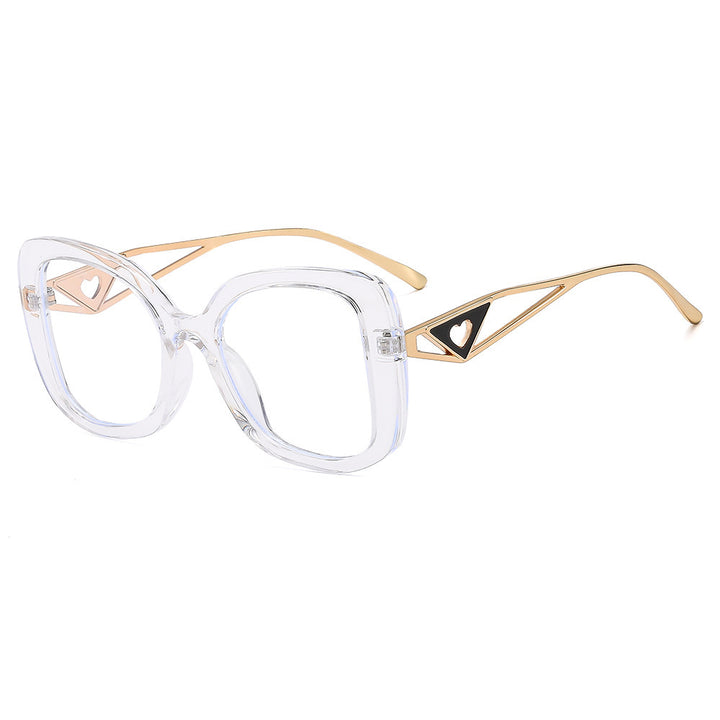 Ladies fashionable oversized sunglasses with luxurious heart detail Stornfield