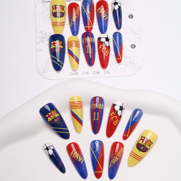 Sports-Themed Stiletto Press-On Nails Stornfield