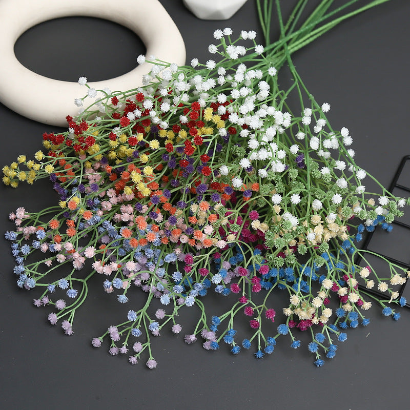 Artificial Blue Floral Spray for Home Decor