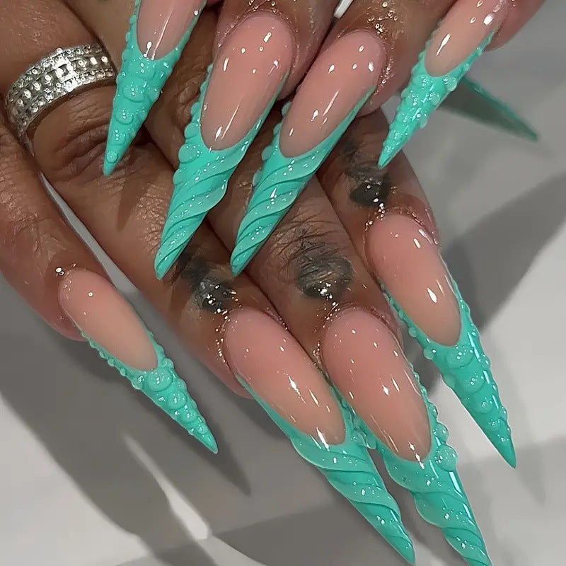 Vibrant Artistic Press-On Nail Set Stornfield
