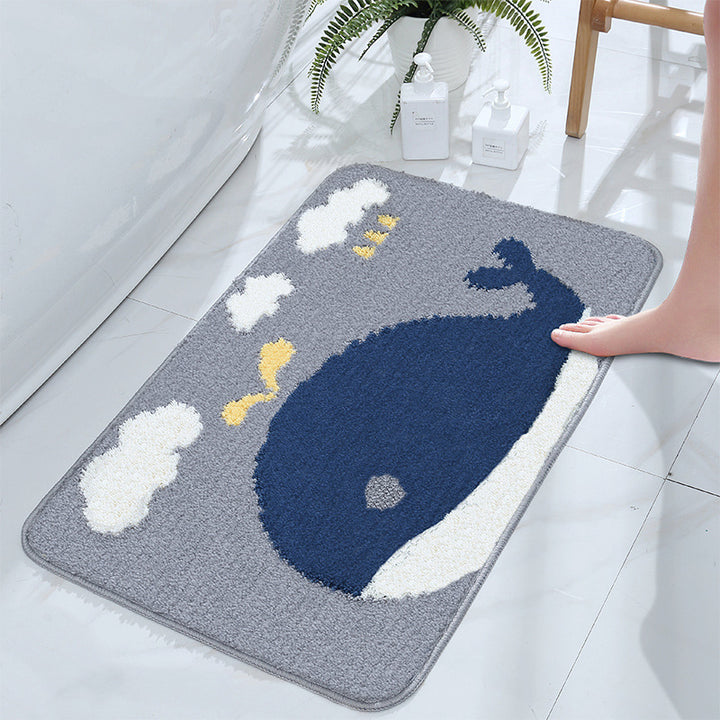 Playful Cat Shaped Bath Mat for Bathroom