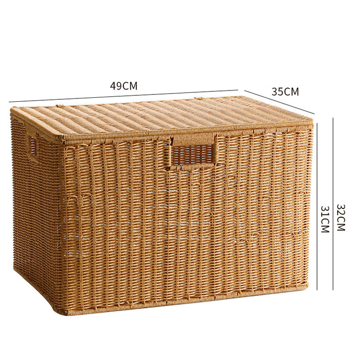 Unisex Multifunctional Storage Box made of natural wicker Stornfield