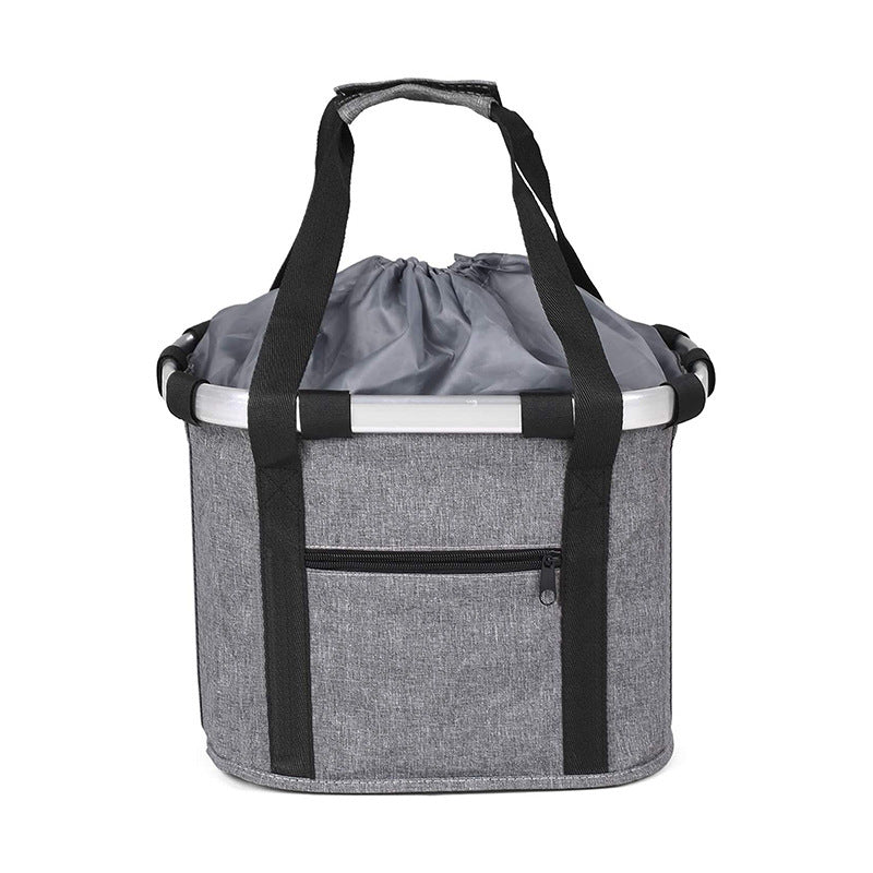 Collapsible Padded Front Bicycle Pet Basket with Safety Leash and Zipper Pocket Stornfield