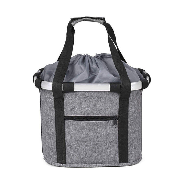 Collapsible Padded Front Bicycle Pet Basket with Safety Leash and Zipper Pocket Stornfield