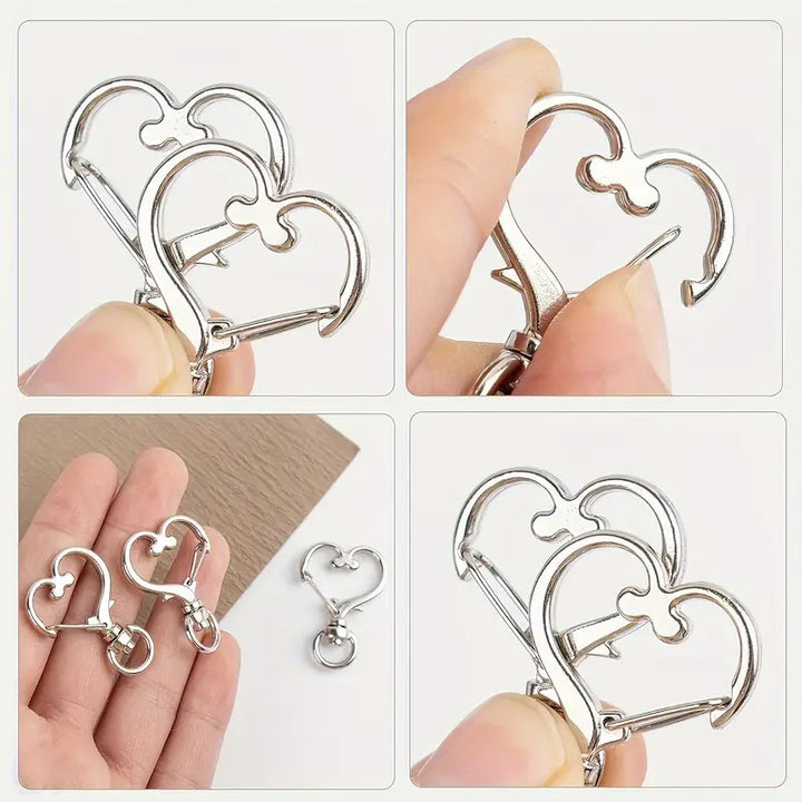 Heart-Shaped Snap Hook Clips Stornfield