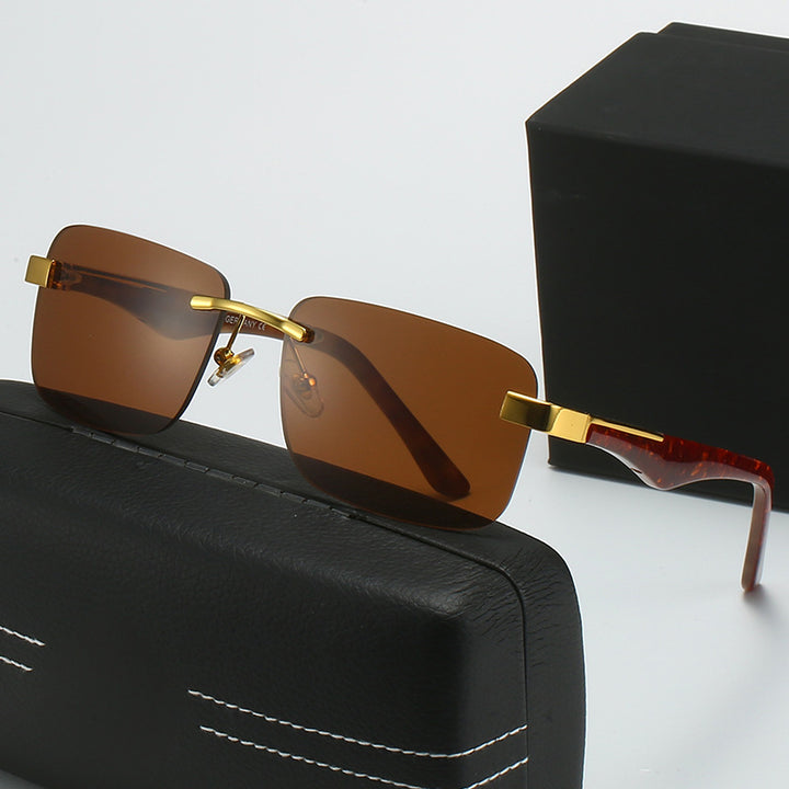 Women’s fashionable half-frame glasses with elegant metal and plastic mix Stornfield