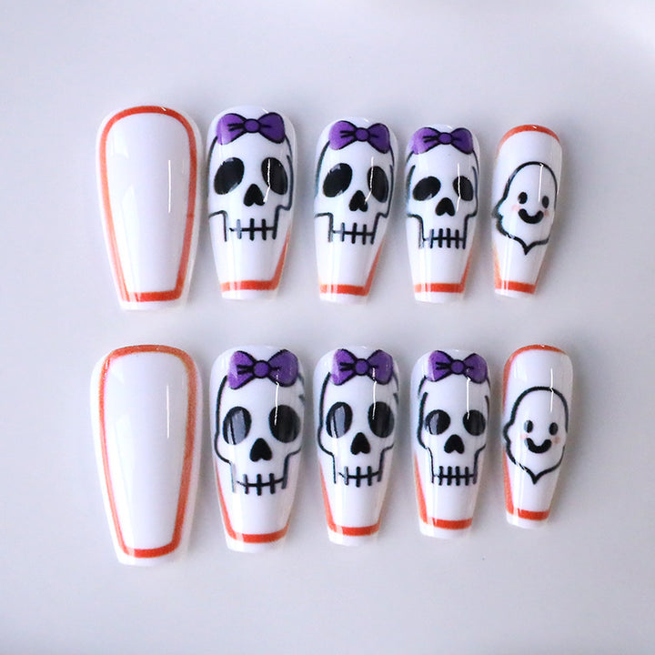 Artistic Halloween-Themed Nail Art Extensions Stornfield