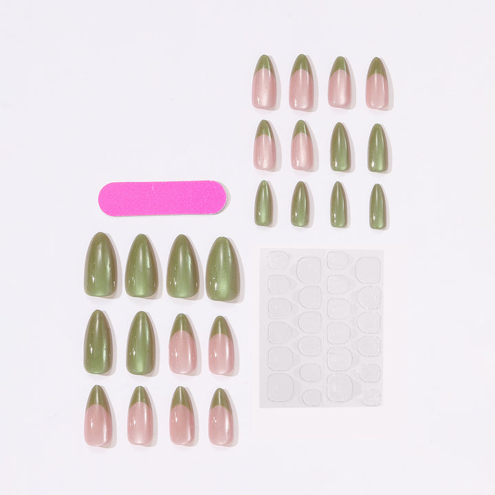 Acrylic nail set with glamorous claw cut and sparkling accents Stornfield
