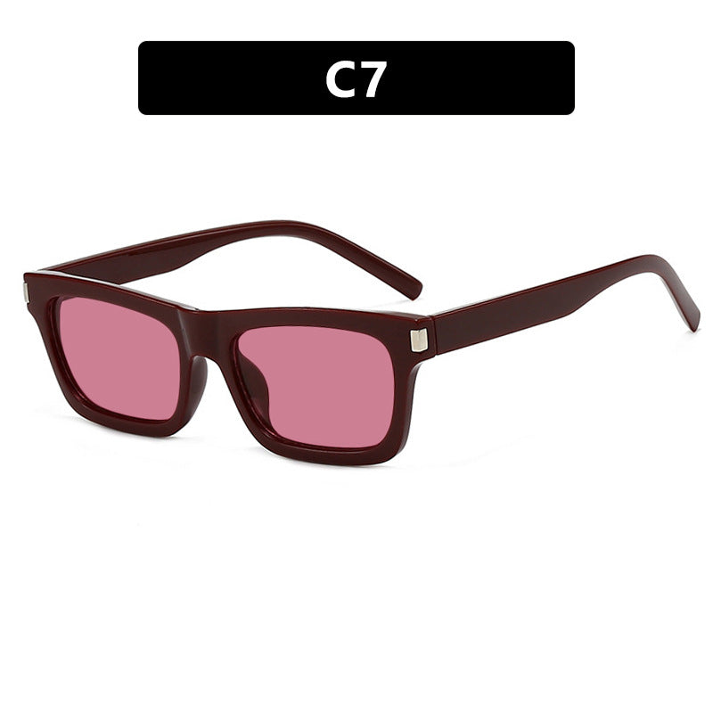 Women's square sunglasses with transparent lenses and stylish design Stornfield
