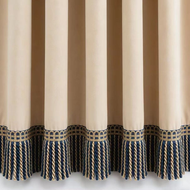 Noble curtain with fringe trim Stornfield