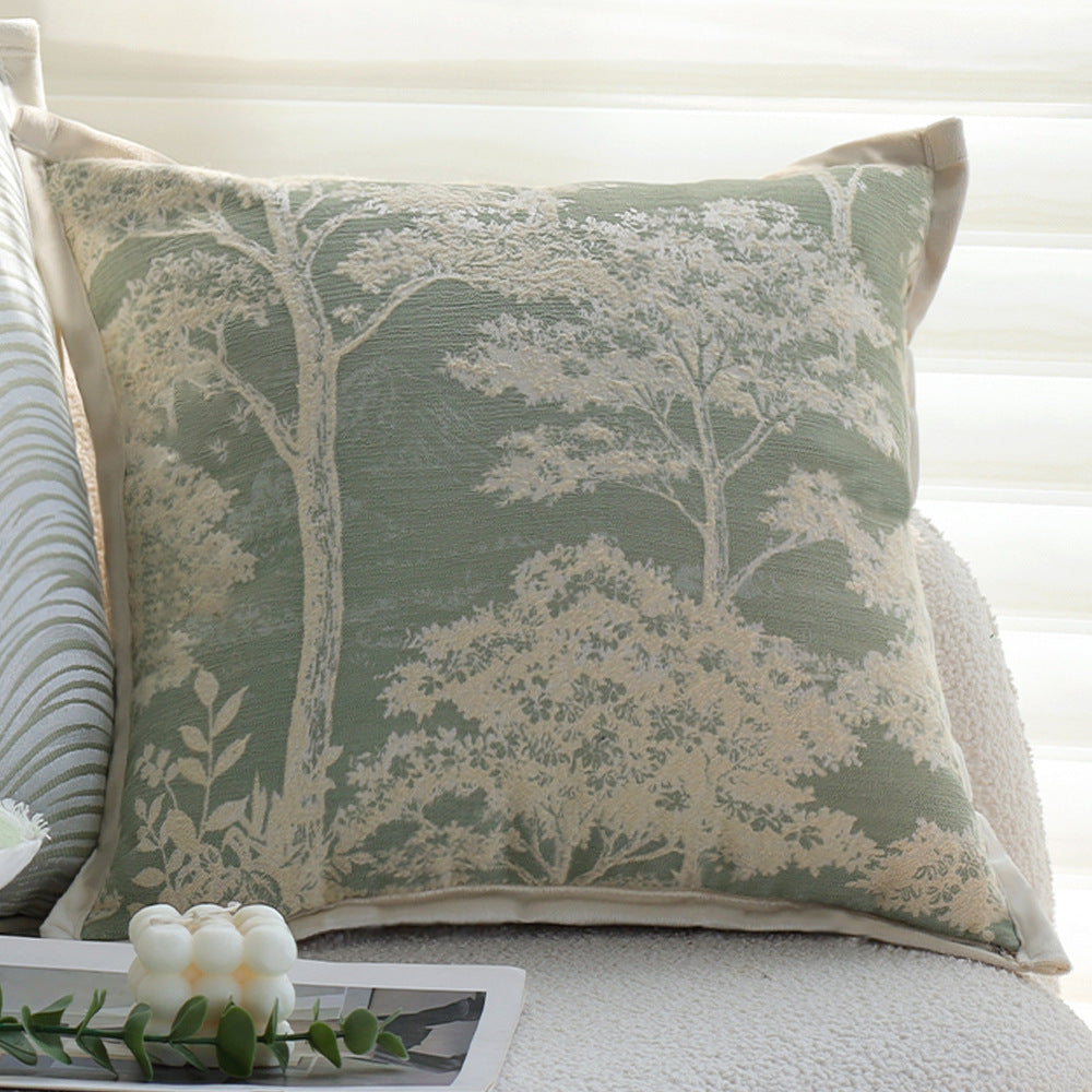 Luxurious pillow with elegant leaf design