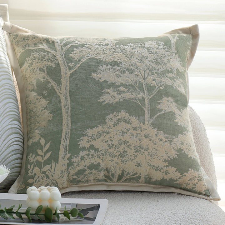 Luxurious pillow with elegant leaf design