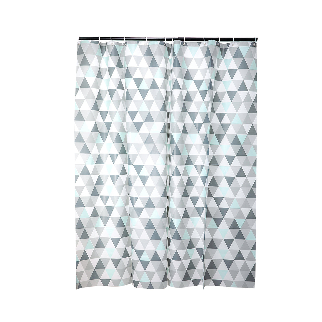 Geometric Triangle Pattern Shower Curtain Stornfield