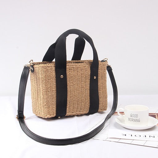 Spacious straw tote bag with comfortable, reinforced handles Stornfield