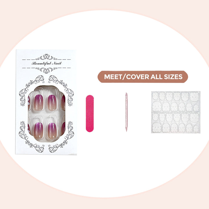 Floral Gradient Press-On Nail Set Stornfield