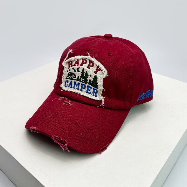 Men's Distressed Embroidered Camping Cap Stornfield