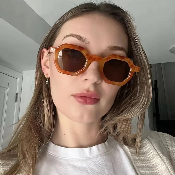 Women's octagonal sunglasses with stylish pattern and UV protection Stornfield