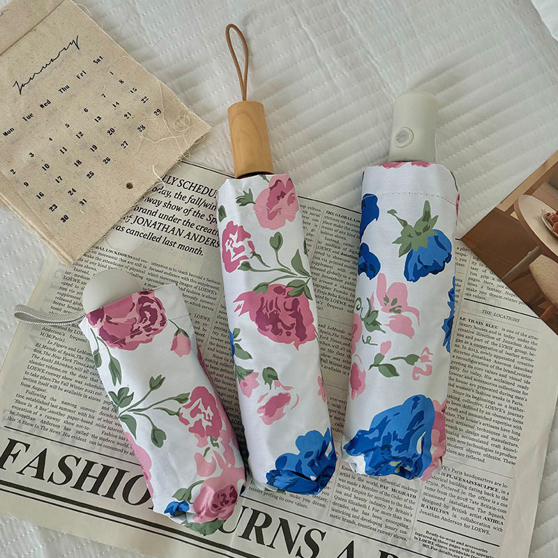 Women's Folding Umbrella with High-Quality Floral Design Stornfield